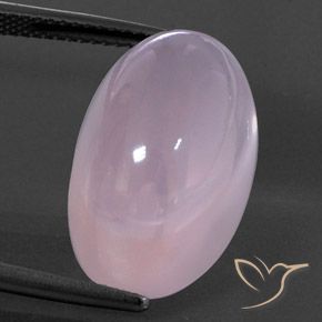22.00ct 天然 薄いチェリーピンク ローズクォーツ, 楕円形, 透明