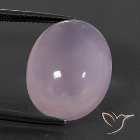 20.05ct 天然 薄いチェリーピンク ローズクォーツ, 楕円形, 透明
