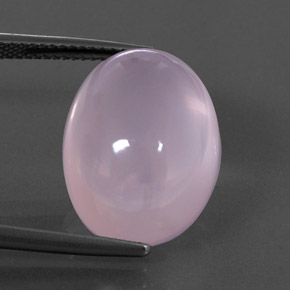 18.40カラットの天然薄いチェリーピンクローズクォーツ（18.6×13.7 mm・オーバルカット）