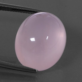 24.20カラットの天然ライトピンクローズクォーツ、オーバルカット、透明