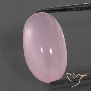 27.89ct 天然 ミディアムローズピンク ローズクォーツ, 楕円形, 透明/半透明