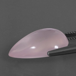 15.56カラットの天然ピンクローズクォーツ（20.8×14.6 mm・透明）