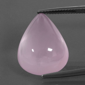 18.99カラットの天然ピンクローズクォーツ（20.7×15.4 mm・透明）