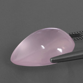 18.99カラットの天然ピンクローズクォーツ（20.7×15.4 mm・透明）