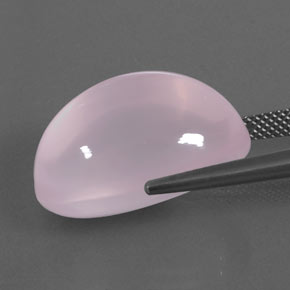 25.03カラットの天然バブルガムピンクローズクォーツ、透明、透明/半透明