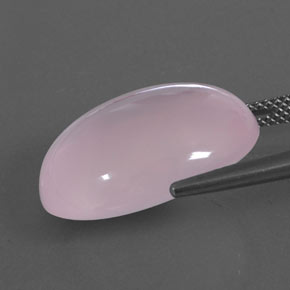 20.01カラットの天然ライトピンクローズクォーツ（20.2×16 mm・透明）