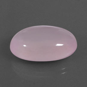20.65カラットの天然ライトピンクローズクォーツ（22.2×14.1 mm・透明）