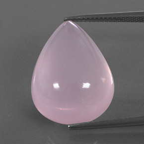 23.16カラットの天然ピンクローズクォーツ（21.6×15.9 mm・透明）