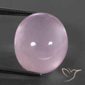 23.45ct 天然 薄いチェリーピンク ローズクォーツ, 楕円形, 透明/半透明