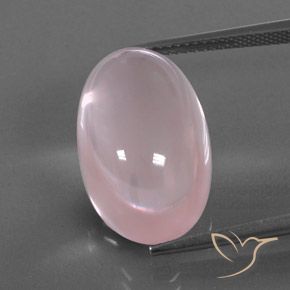 17.87ct 天然 ライトピンク ローズクォーツ, 楕円形, 透明/半透明