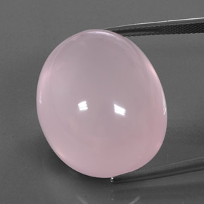 57.78カラットの天然ピンクローズクォーツ（26.3×20.8 mm・透明）