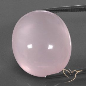 47.42ct 天然 バブルガムピンク ローズクォーツ, 楕円形, 透明/半透明