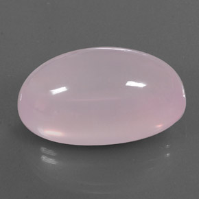 45.32カラットの天然バブルガムピンクローズクォーツ（27.8×16.7 mm・透明）