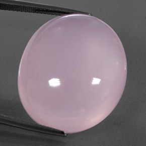 44.72カラットの天然ライトピンクローズクォーツ（25.2×21.7 mm・透明）