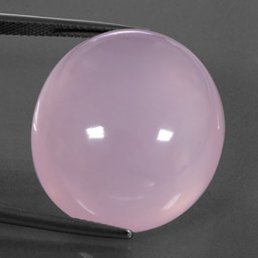 45.20カラットの天然ピンクローズクォーツ（24.8×22 mm・透明）