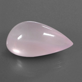 24.58カラットの天然ピンクローズクォーツ（24.6×15.1 mm・透明）