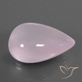 31.11カラットの天然バブルガムピンクローズクォーツ（24.3×18.6 mm・透明）