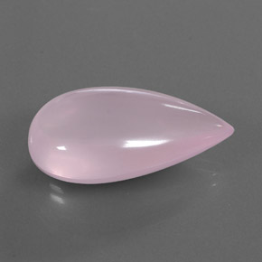 30.86カラットの天然ピンクローズクォーツ（28.4×17 mm・透明）