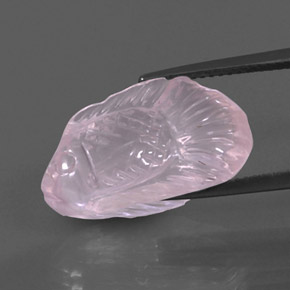 9.75カラットの天然ピンクローズクォーツ（20×11.5 mm・透明）