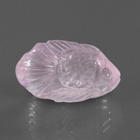 9.75カラットの天然ピンクローズクォーツ（20×11.5 mm・透明）