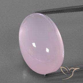 36.69ct 天然 ライトピンク ローズクォーツ, 楕円形, 透明/半透明