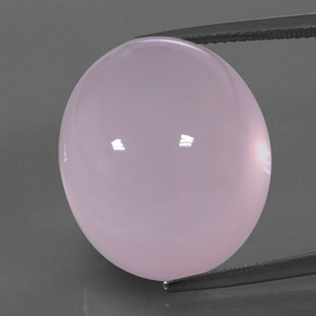 47.99カラットの天然ピンクローズクォーツ（21.2×18.4 mm・透明）