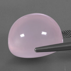 47.99カラットの天然ピンクローズクォーツ（21.2×18.4 mm・透明）