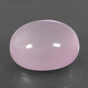 43.64カラットの天然ピンクローズクォーツ（22.4×19.3 mm・透明）