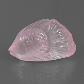 8.48カラットの天然ピンクローズクォーツ（20.9×12 mm・透明）
