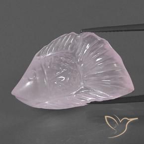 20.42ct 天然 非常に薄いローズピンク ローズクォーツ, ファンシー, 透明/半透明