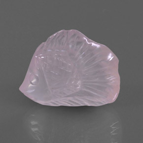13.17カラットの天然ピンクローズクォーツ（20.8×17.4 mm・透明）