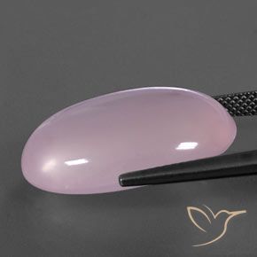 21.56カラットの天然薄いチェリーピンクローズクォーツ、楕円形、透明/半透明