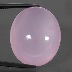 39.07カラットの天然ピンクローズクォーツ（24.9×20.4 mm・透明）