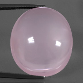 33.28カラットの天然ピンクローズクォーツ（24.2×21 mm・透明）