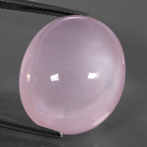 24.67カラットの天然ライトピンクローズクォーツ、透明、透明/半透明