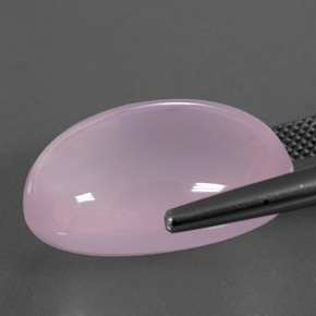 26.23カラットの天然バブルガムピンクローズクォーツ、透明、透明/半透明