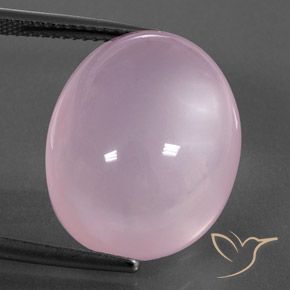 23.63ct 天然 ライトピンク ローズクォーツ, 楕円形, 透明/半透明