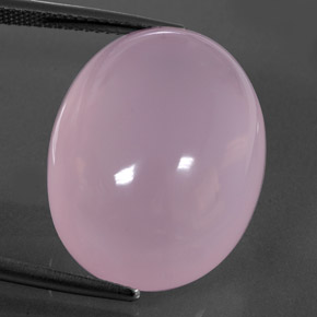 29.54カラットの天然ピンクローズクォーツ（21.9×16.9 mm・透明）