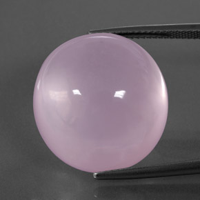 36.03カラットの天然薄いチェリーピンクローズクォーツ（20.5×19.1 mm・透明）