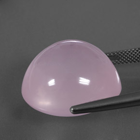 36.03カラットの天然薄いチェリーピンクローズクォーツ（20.5×19.1 mm・透明）