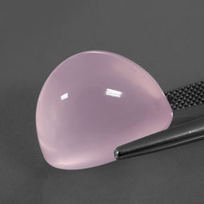 28.81カラットの天然バブルガムピンクローズクォーツ、透明、透明/半透明