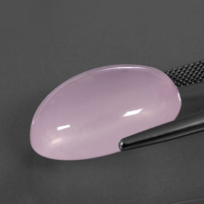 24.96カラットの天然ライトピンクローズクォーツ、透明、透明/半透明