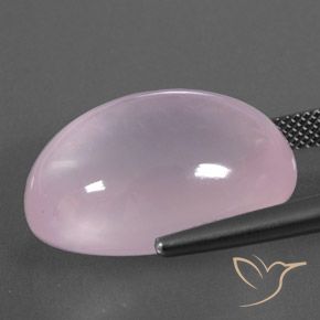 26.89カラットの天然バブルガムピンクローズクォーツ、楕円形、透明/半透明