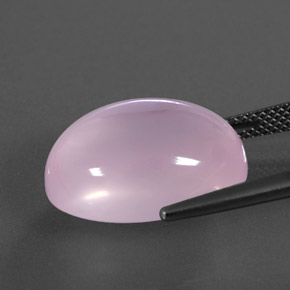 15.73カラットの天然ライトピンクローズクォーツ、透明、透明/半透明