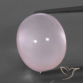15.35ct 天然 ライトピンク ローズクォーツ, 楕円形, 透明/半透明