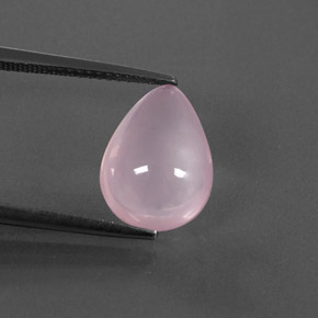 4.46カラットの天然ピンクローズクォーツ（13.2×9.7 mm・透明）