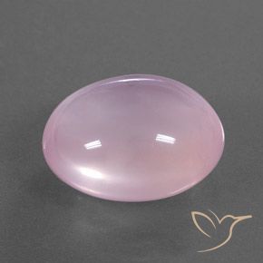 18.22カラットの天然ライトピンクローズクォーツ（18.2×15.4 mm・透明）