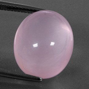 17.91カラットの天然ライトピンクローズクォーツ（16.7×14 mm・透明）