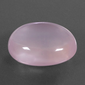 17.50カラットの天然ライトピンクローズクォーツ（19.2×14.8 mm・透明）