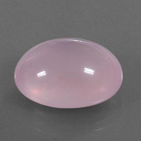 25.09カラットの天然バブルガムピンクローズクォーツ（21.1×16.7 mm・透明）